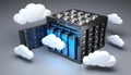 AI-Generated Cloud Server Visualization Royalty Free Stock Photo