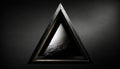 3D Rendering Minimalist Vantablack Pyramid in