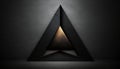 3D Rendering Minimalist Vantablack Pyramid in