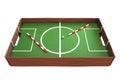 3d rendering side view of cardboard soccer game isolated on whit