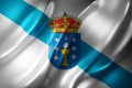 3d Galicia region flag