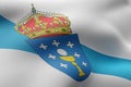 3d Galicia region flag