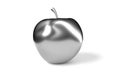 3d rendering silver apple.High resolution 3D image. 3d illustration