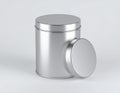 Silver Metal Container Mockup Royalty Free Stock Photo