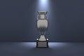 3D rendering of silver trophy Royalty Free Stock Photo