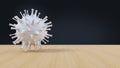 3d rendering of simple covid-19 virus model