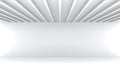 3d rendering. simple modern parallel panels pattern ceiling with empty white wall room wall design background.