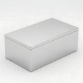 A 3d rendering of a simple white rectangular box with perforated lines Royalty Free Stock Photo