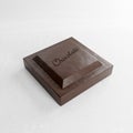 3D rendering single dark chocolate bar closeup