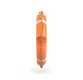 3d rendering of a single isolated orange life buoy hanging