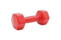 3d Rendering of a Single Red Dumbbell Isolated on White Background Royalty Free Stock Photo