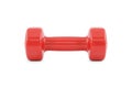 3d Rendering of a Single Red Dumbbell Isolated on White Background Royalty Free Stock Photo