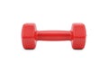 3d Rendering of a Single Red Dumbbell Isolated on White Background Royalty Free Stock Photo