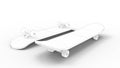 3D rendering of a skateboard isolated in white studio background Royalty Free Stock Photo