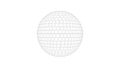 3d rendering sketch of a discoball isolated in white studio background