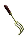 3D Rendering Small Rake on White