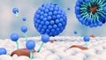 the soap molecules form structures called micelles