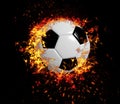 3D rendering, soccer ball, Royalty Free Stock Photo