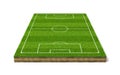 3d rendering of a soccer grass sport field with white lines