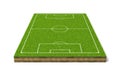 3d rendering of a soccer grass sport field with white lines