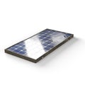 3D rendering of a solar panel model isolated on a white background Royalty Free Stock Photo