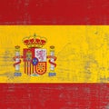 Scratched Spain flag