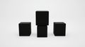 A 3D rendering of a stack of black cubes. Royalty Free Stock Photo