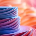 3d rendering of a stack of colorful paper, AI