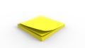 3d rendering of a stack of sticky notes isolated in white background