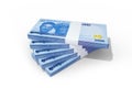 3d rendering of Stacks of Nigerian naira notes. bundles of Nigerian currency notes Royalty Free Stock Photo