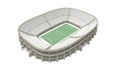 3D rendering of a stadium soccer football building structure isolated