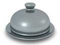 3D Rendering of stainless steel cloche