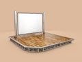 3d Rendering of stand. Clipping path included Royalty Free Stock Photo