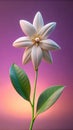 3d rendering of star jasmine flower. Generative AI Royalty Free Stock Photo