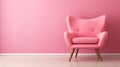 Retro Futuristic Pink Wing Chair: Contemporary Candy-coated Design