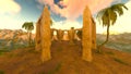 3D rendering of Stone monument