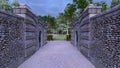 3D rendering of the stone wall pathway