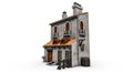 3D rendering stylized medieval cartoon building