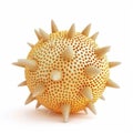 Abstract Honeycomb Sphere with Spikes: 3D Render Royalty Free Stock Photo