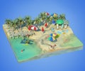 3d rendering of sunny beach.