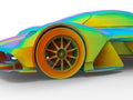 3D rendering - super car finite element analysis Royalty Free Stock Photo