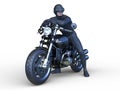 3D rendering of a super hero rider