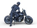 3D rendering of a super hero rider