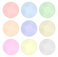 3d rendering. sweet pastel color tone dish set isolated on white background with clipping path Royalty Free Stock Photo