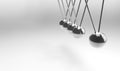 3d rendering. swinging pendulum group on gray background. Royalty Free Stock Photo