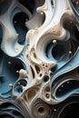 A 3d rendering of a swirl of water, AI