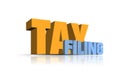 3d rendering of tax filing concept