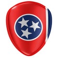 3d rendering of a Tennessee USA State flag icon