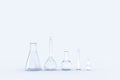 3d rendering, test tube and beaker in the lab