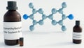 3,3?,5,5?-Tetramethylbenzidine or TMB molecules and amber glass bottle